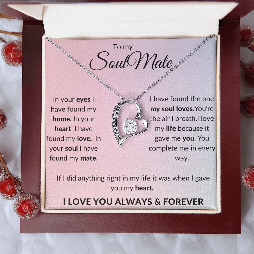 To My Soulmate Forever Love Necklace