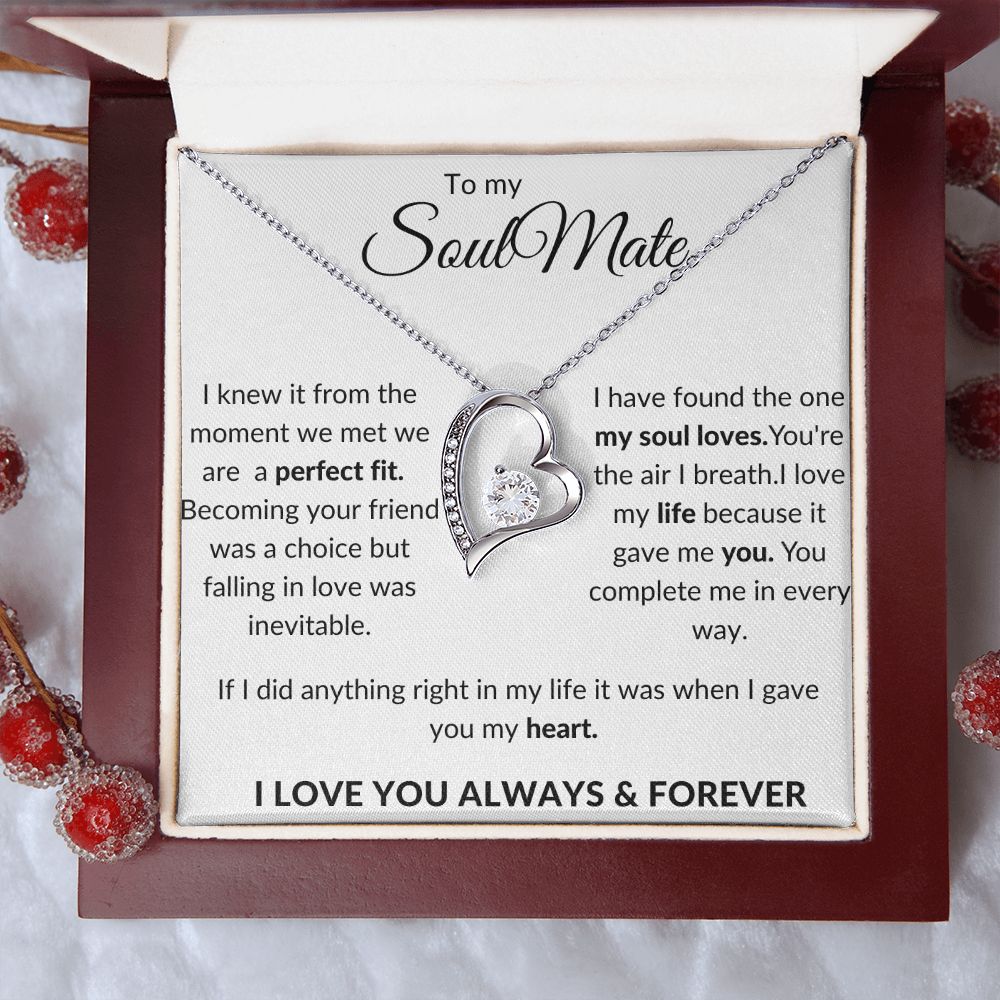 To My Soulmate Forever Love Necklace