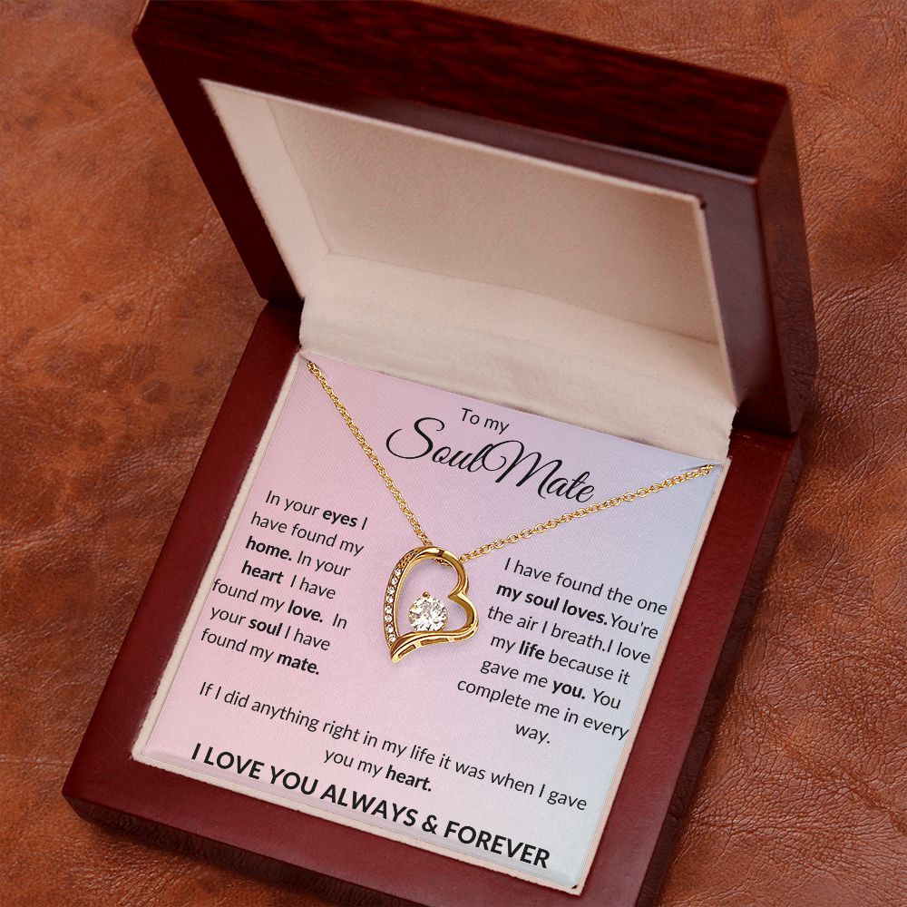To My Soulmate Forever Love Necklace