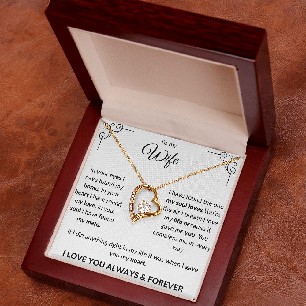 To my Wife Forever Love Necklace