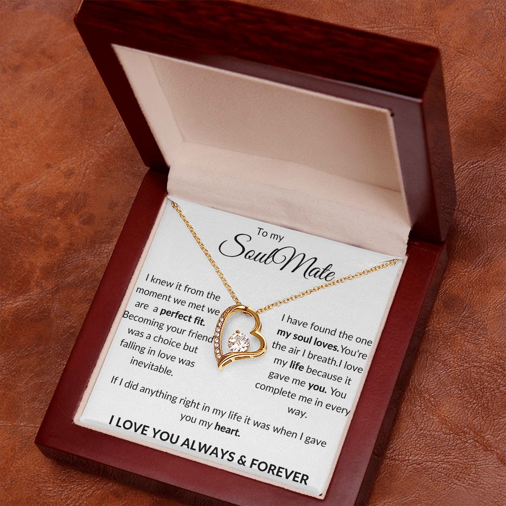 To My Soulmate Forever Love Necklace