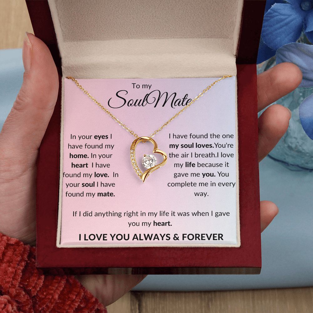 To My Soulmate Forever Love Necklace
