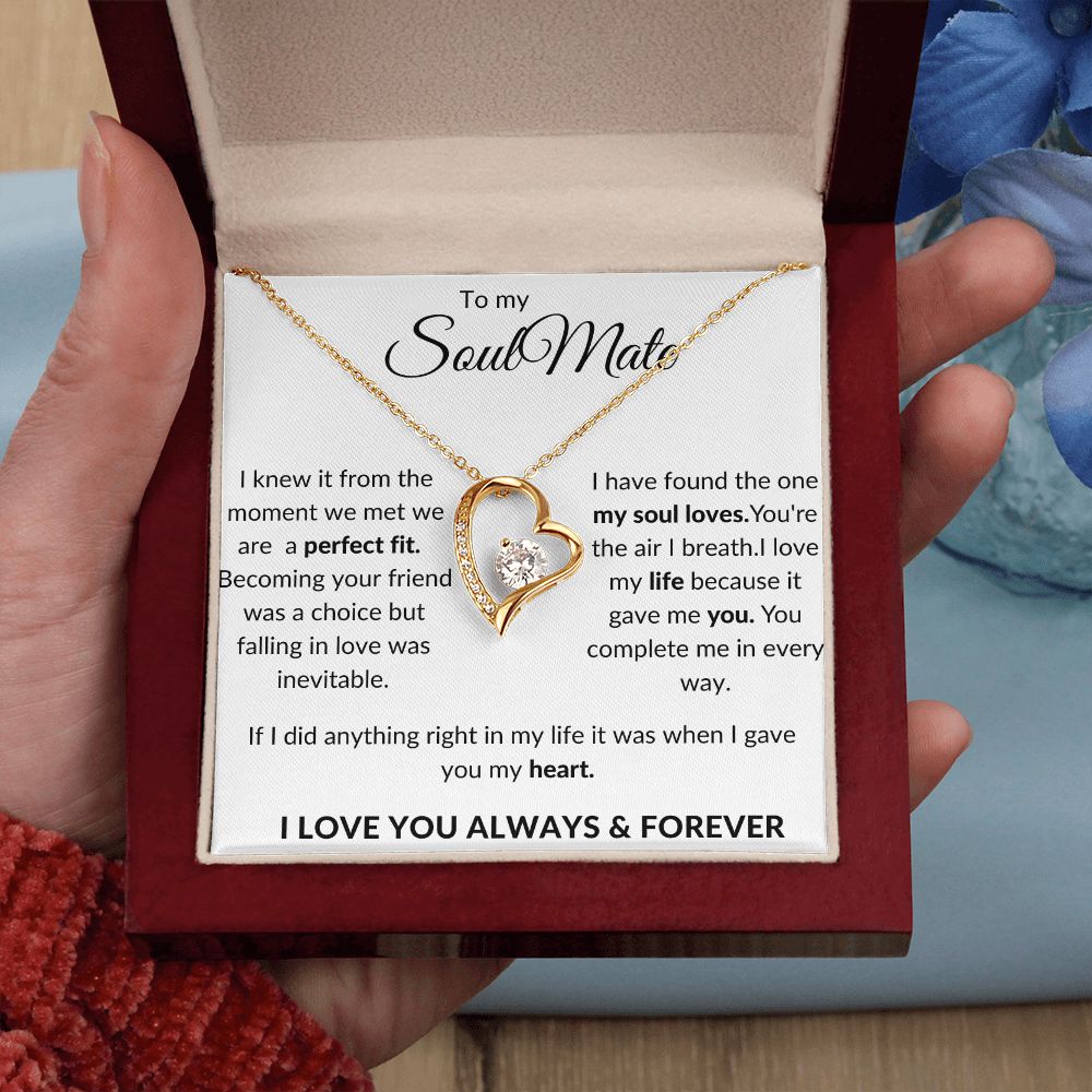 To My Soulmate Forever Love Necklace