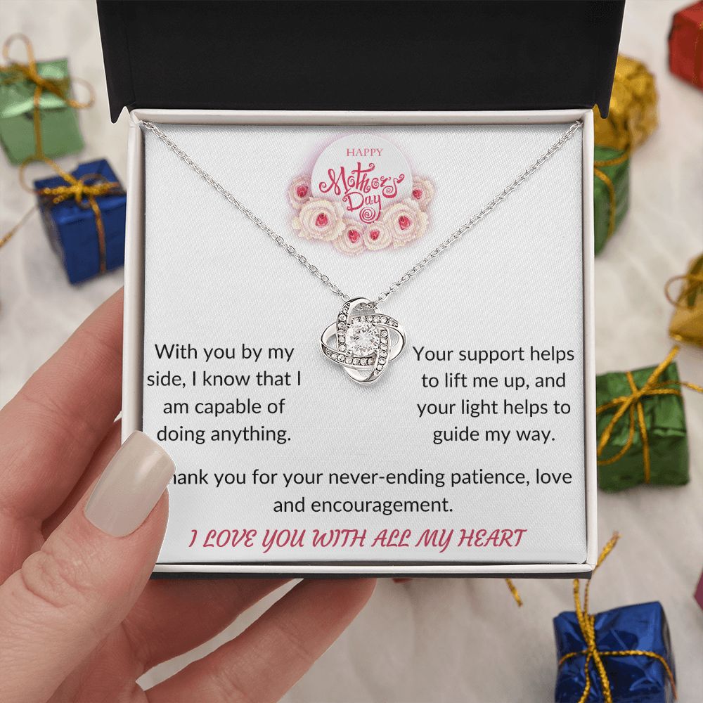 Happy Mother's Day love knot necklace