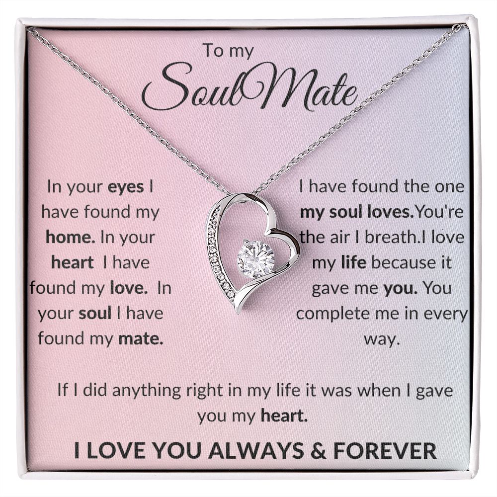 To My Soulmate Forever Love Necklace