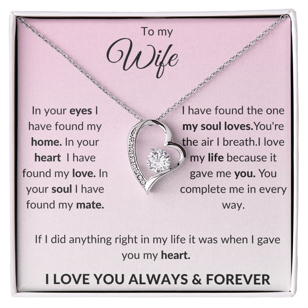 To My Wife Forever Love Necklace