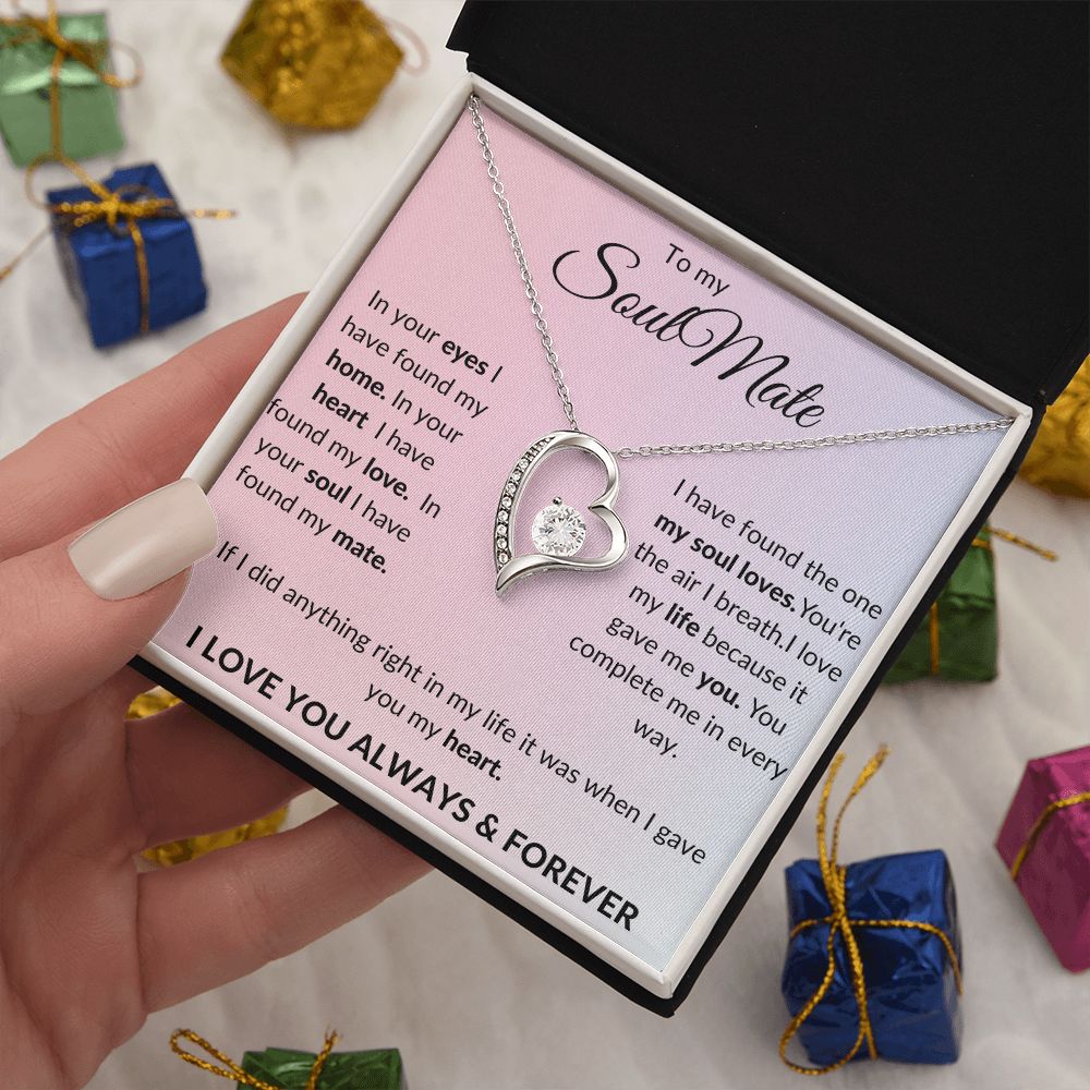 To My Soulmate Forever Love Necklace