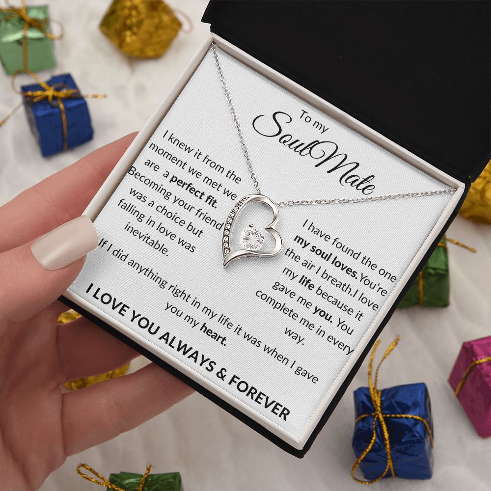 To My Soulmate Forever Love Necklace