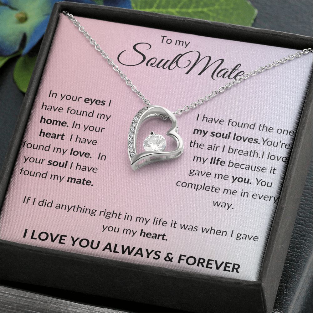 To My Soulmate Forever Love Necklace