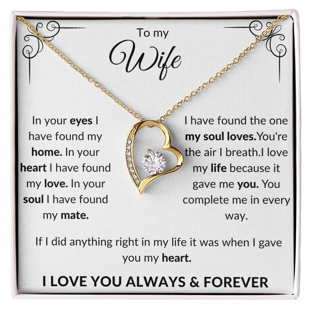 To my Wife Forever Love Necklace