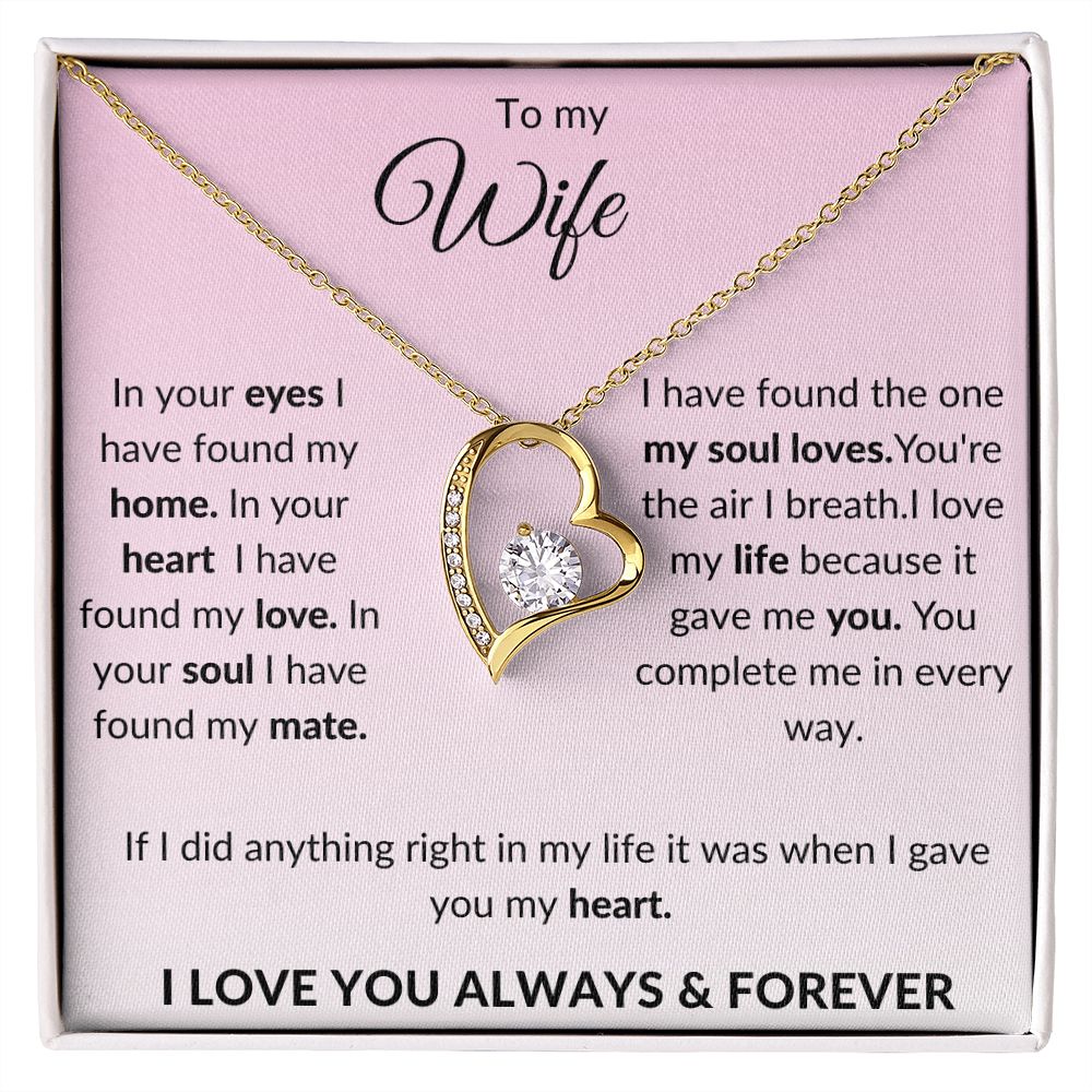 To My Wife Forever Love Necklace
