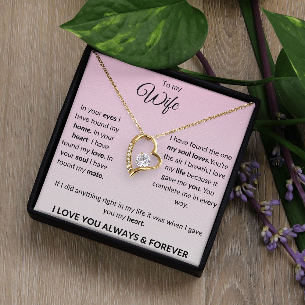 To My Wife Forever Love Necklace