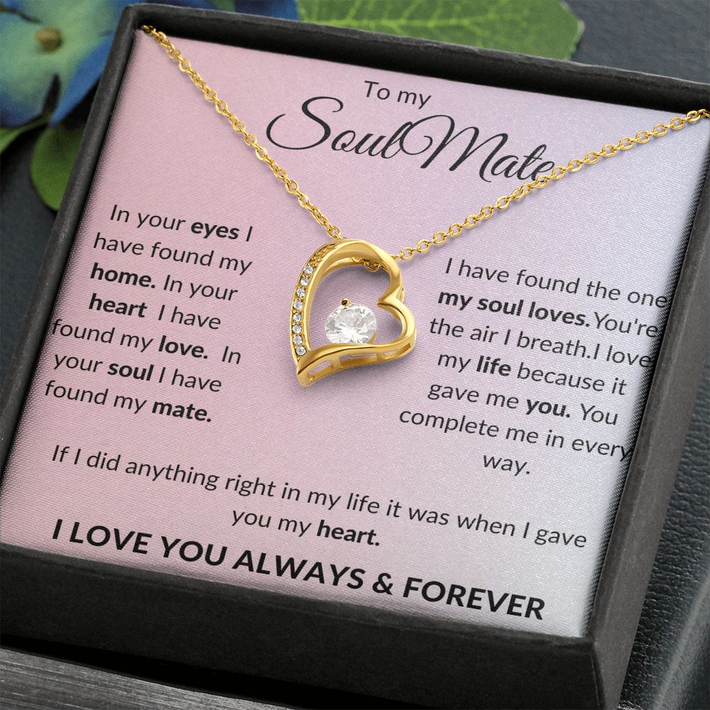 To My Soulmate Forever Love Necklace
