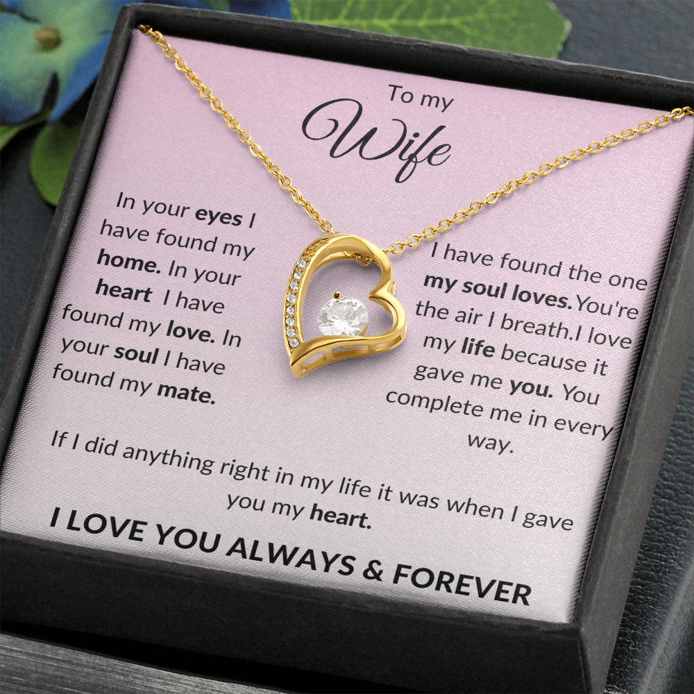 To My Wife Forever Love Necklace
