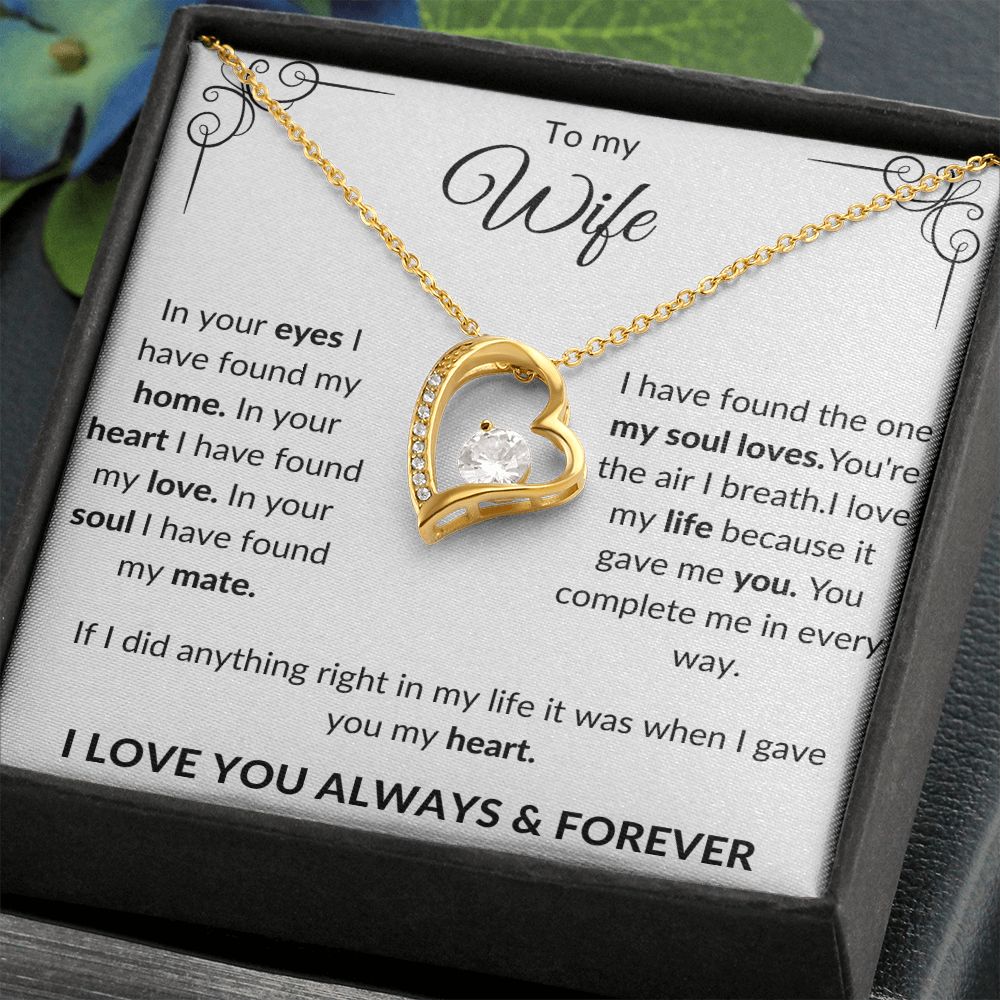 To my Wife Forever Love Necklace