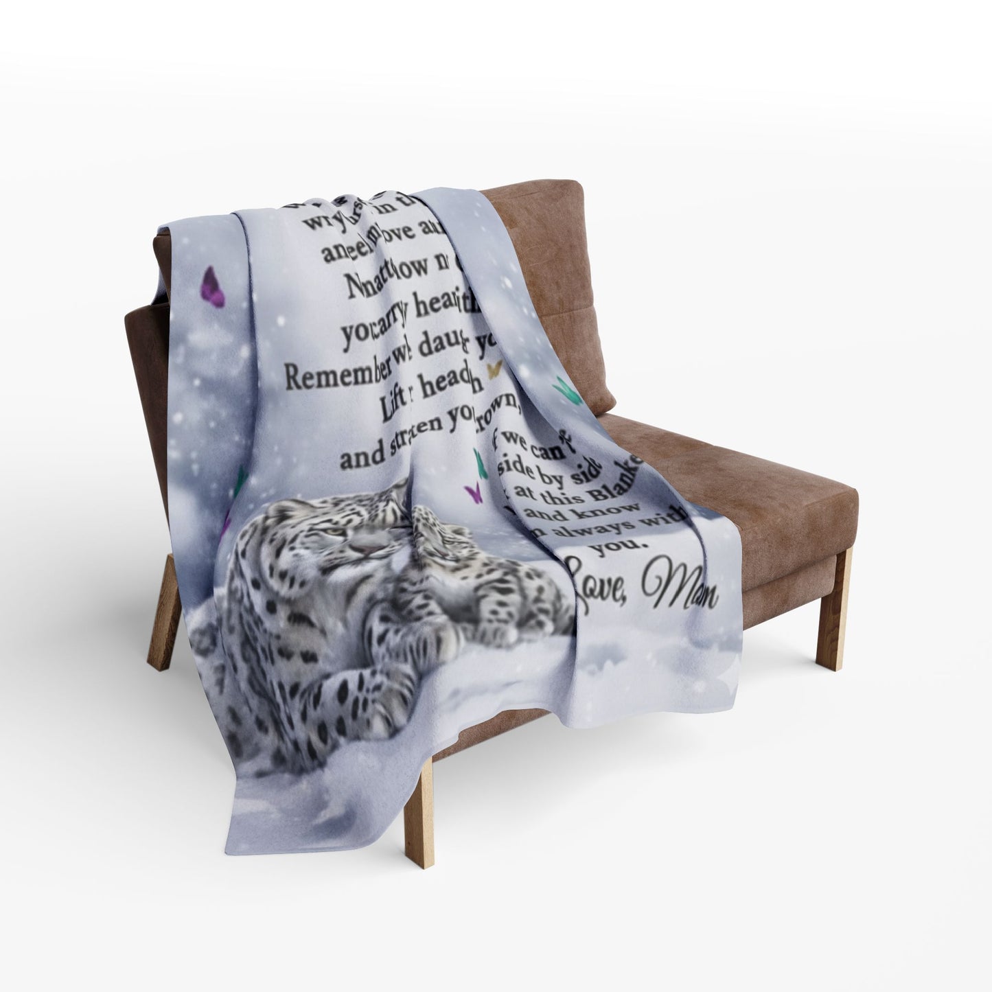 Sentimental Snow Leopard Blanket – Daughter’s Daily Hug