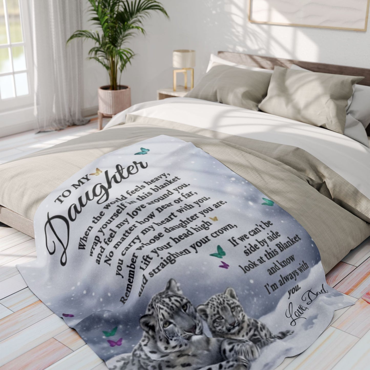 Dad’s Love Message Blanket – Calm for Her Heart