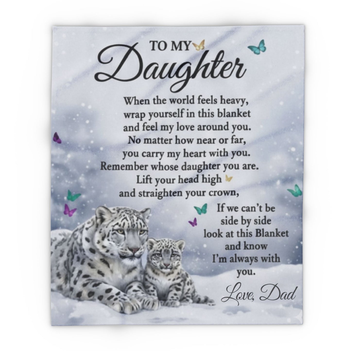 Dad’s Love Message Blanket – Calm for Her Heart