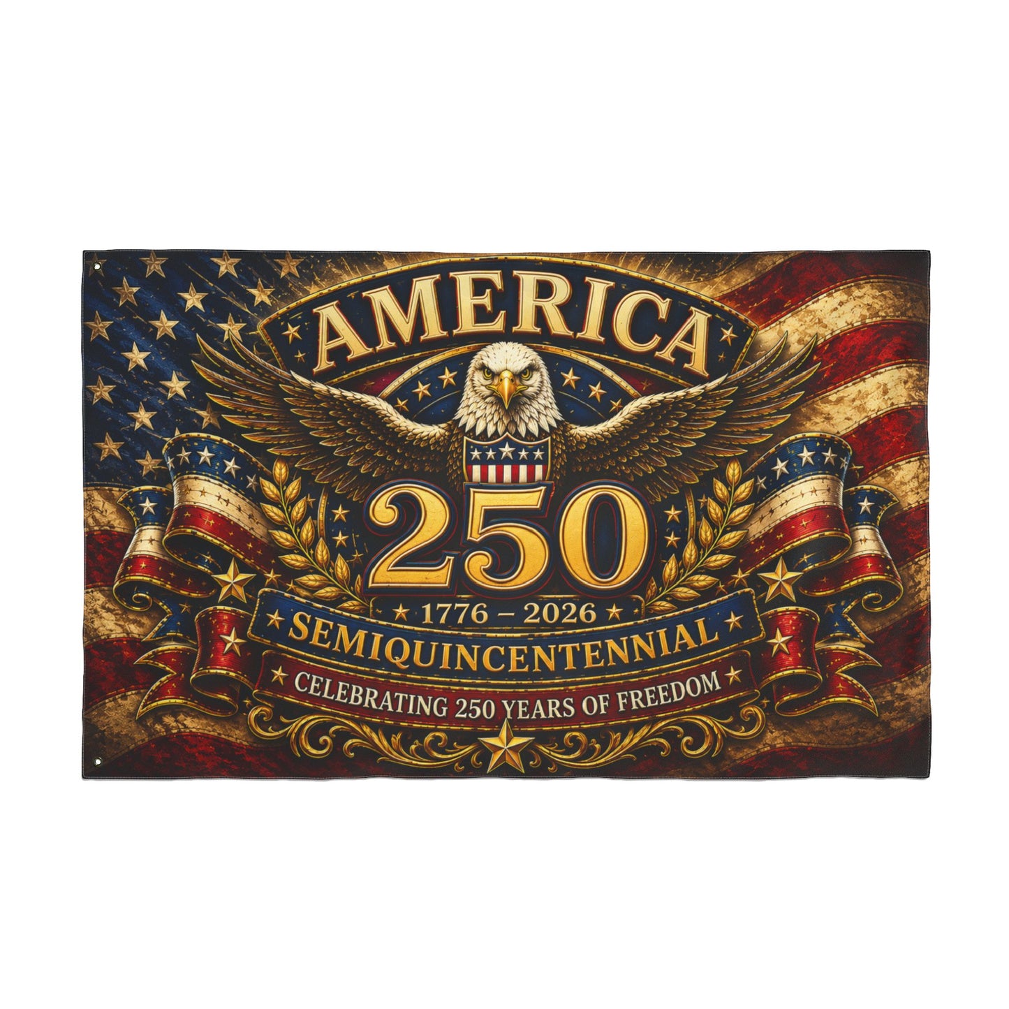 America 250 Semiquincentennial Double Sided Patriotic Eagle Flag