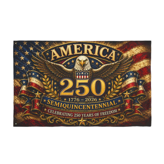 America 250 Semiquincentennial Double Sided Patriotic Eagle Flag