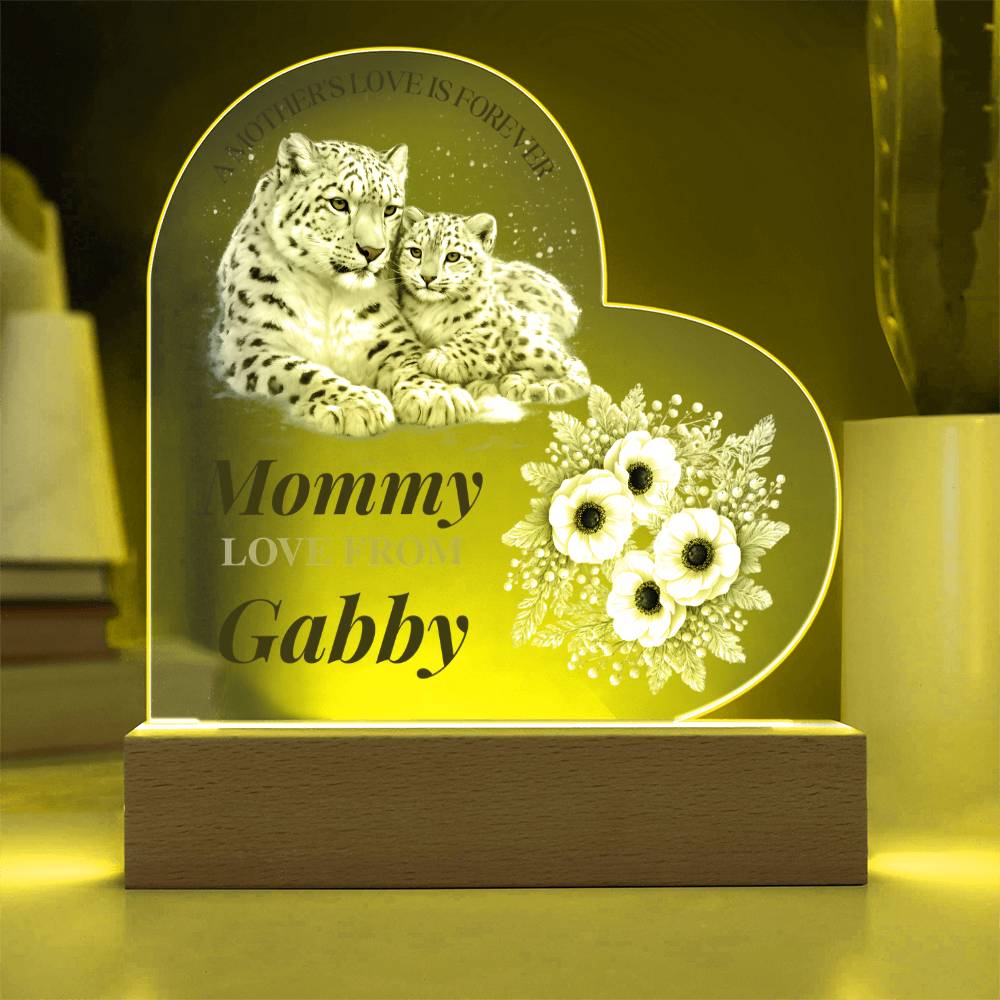 Personalized Mom Keepsake Mothers Day LED Light