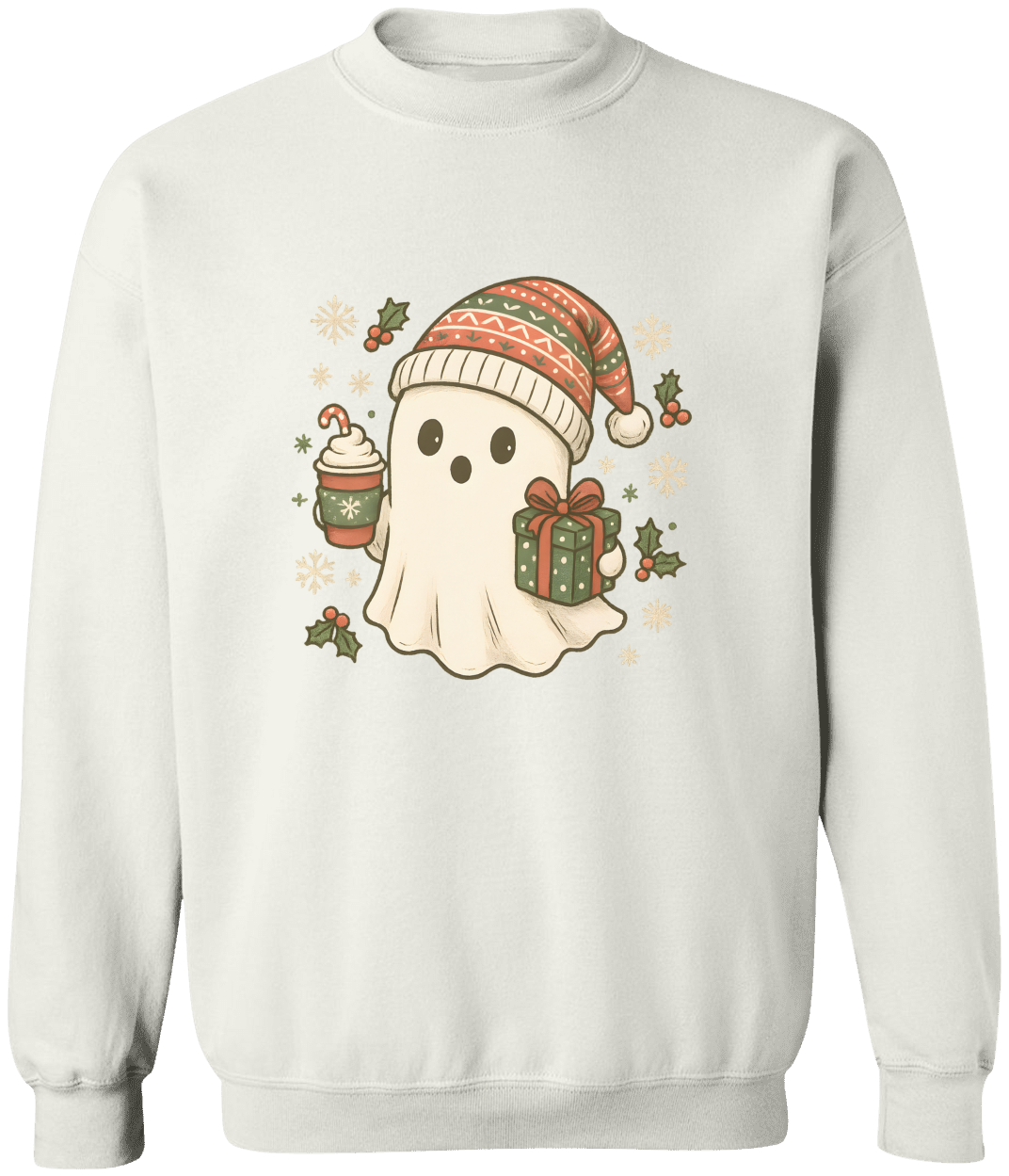 Boo-liday Cheer Sweatshirt – Cozy Christmas Ghost Gift They'll Wear Every Year