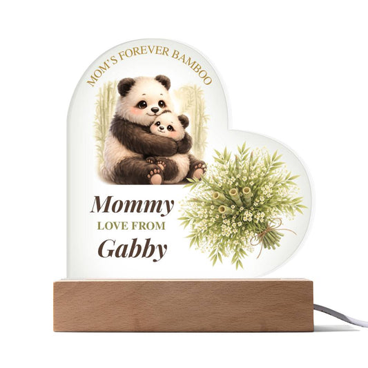 Custom Family Mothers Day Heart LED Plaque