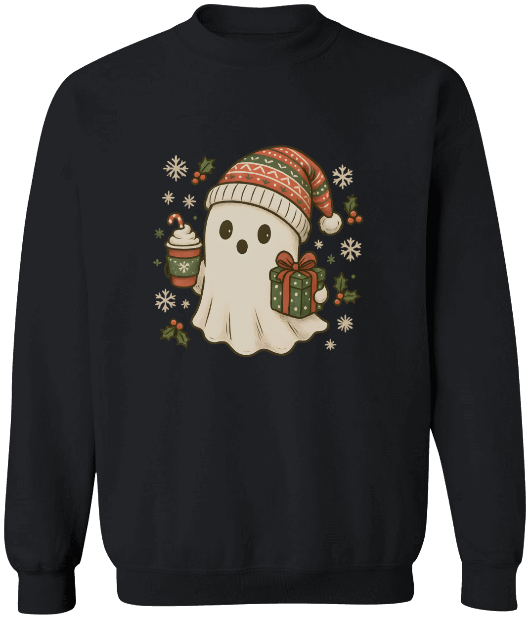 Boo-liday Cheer Sweatshirt – Cozy Christmas Ghost Gift They'll Wear Every Year