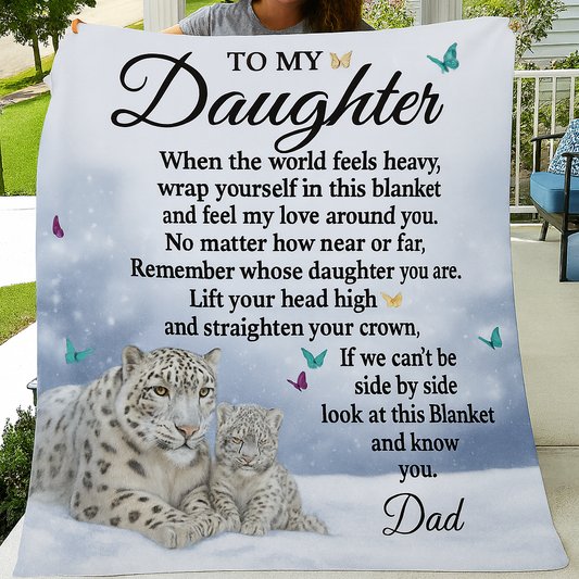Dad’s Love Message Blanket – Calm for Her Heart