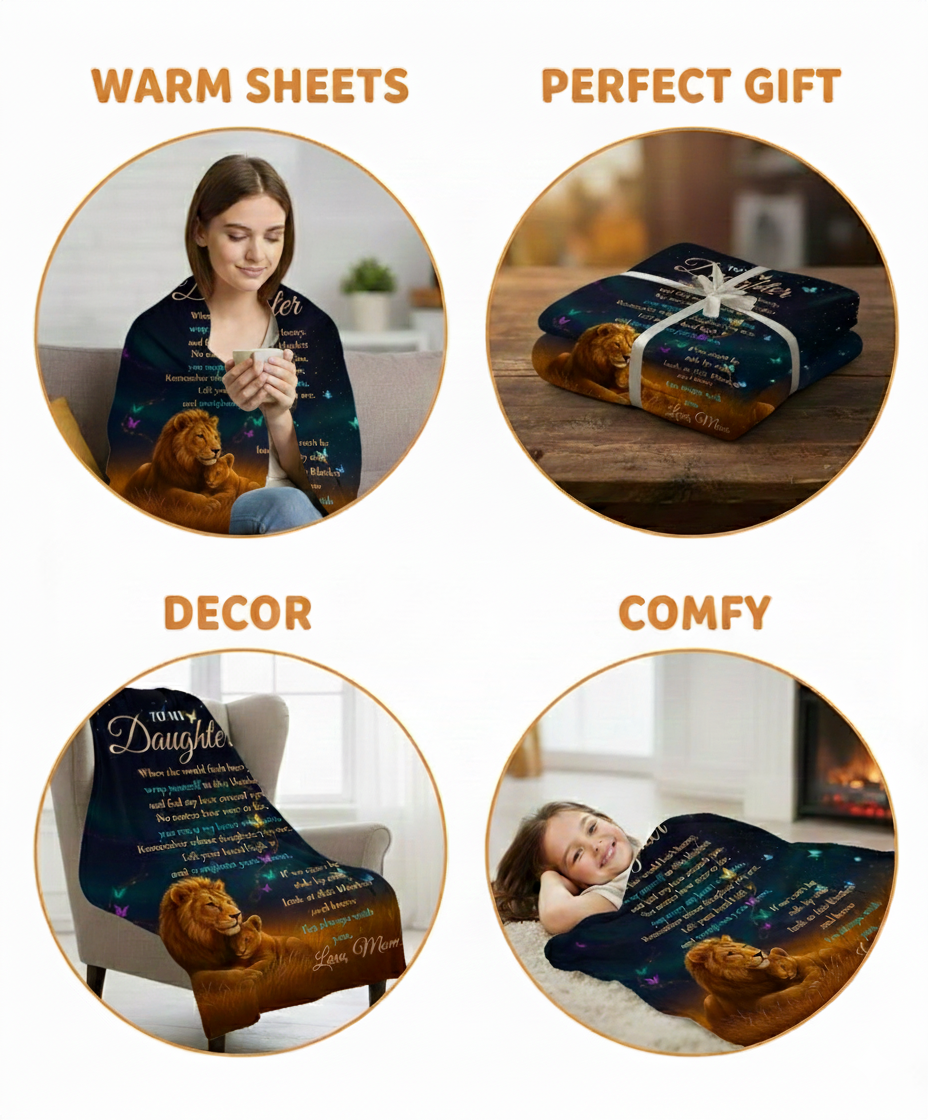 Emotional Lion Blanket – Feel Her Love Always