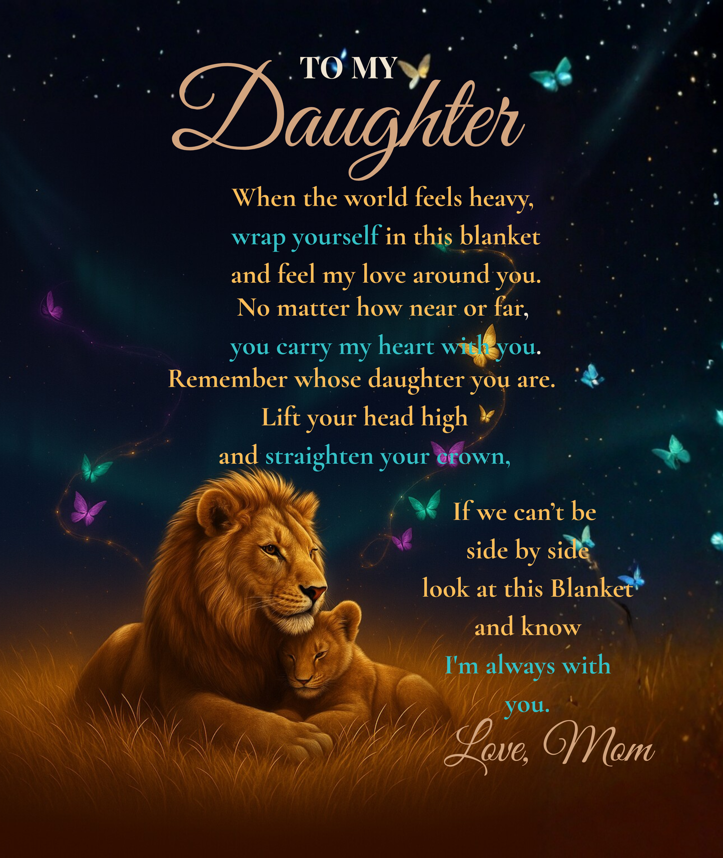Emotional Lion Blanket – Feel Her Love Always