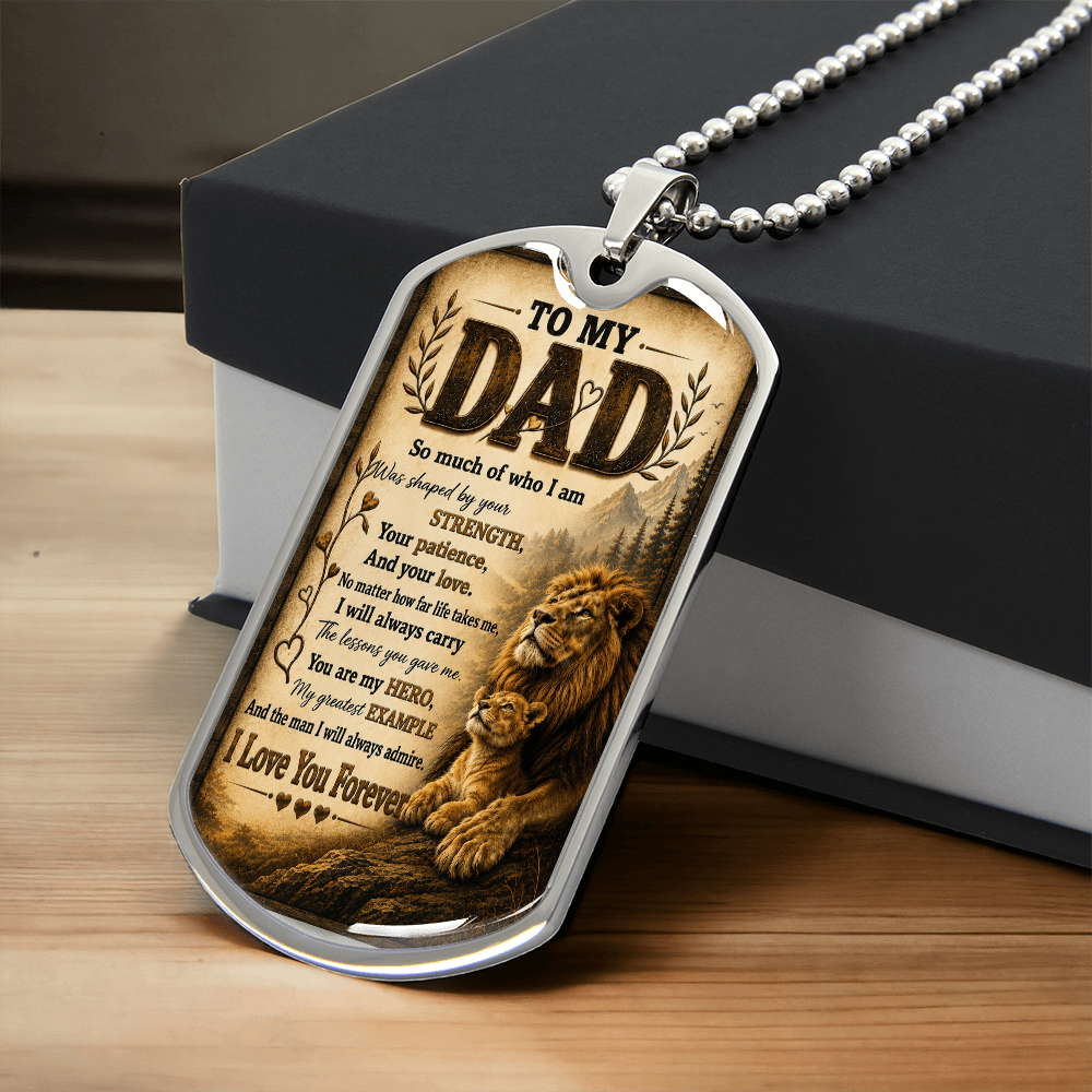 👑Emotional Dad Lion Necklace Gift For Father’s Day 🦁