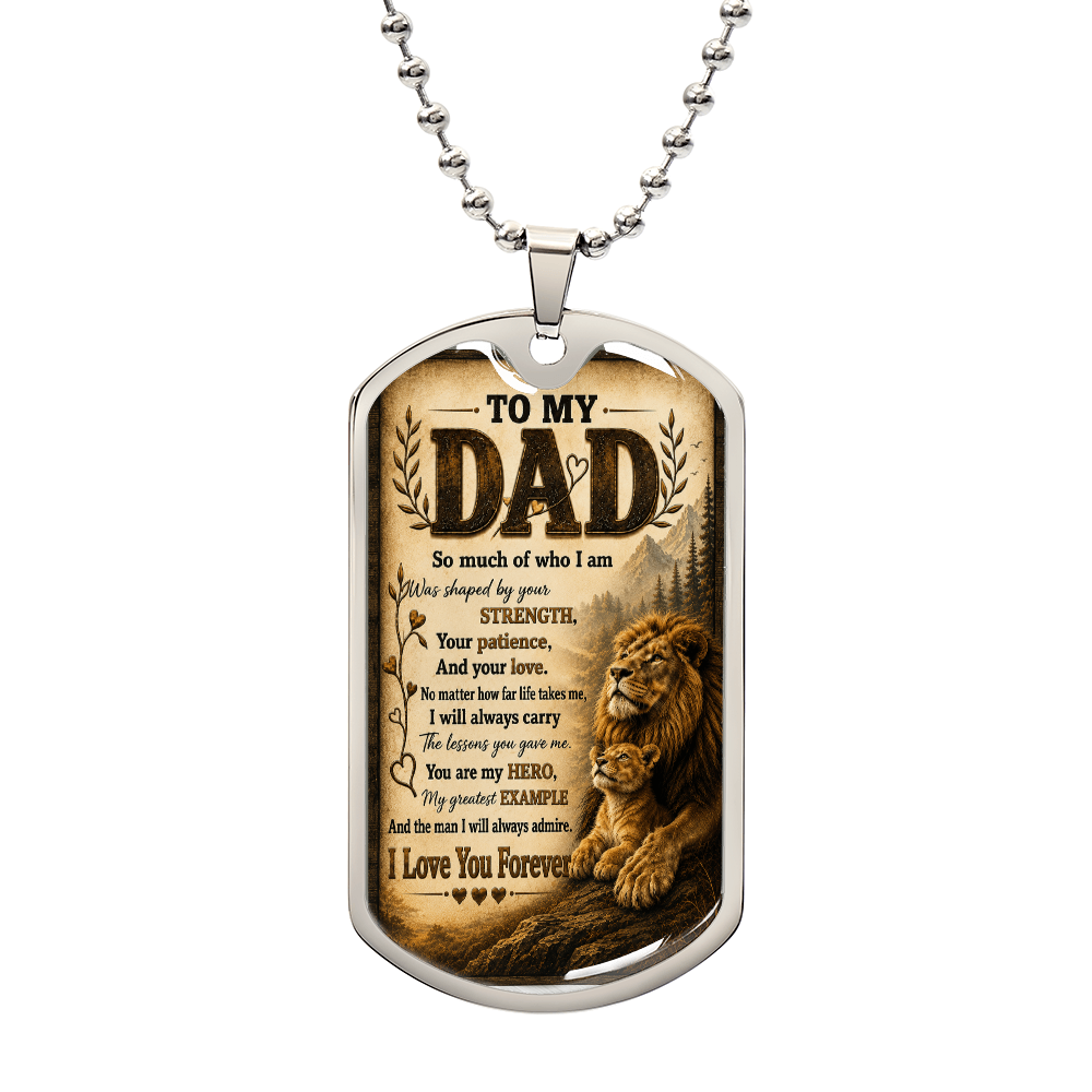 👑Emotional Dad Lion Necklace Gift For Father’s Day 🦁