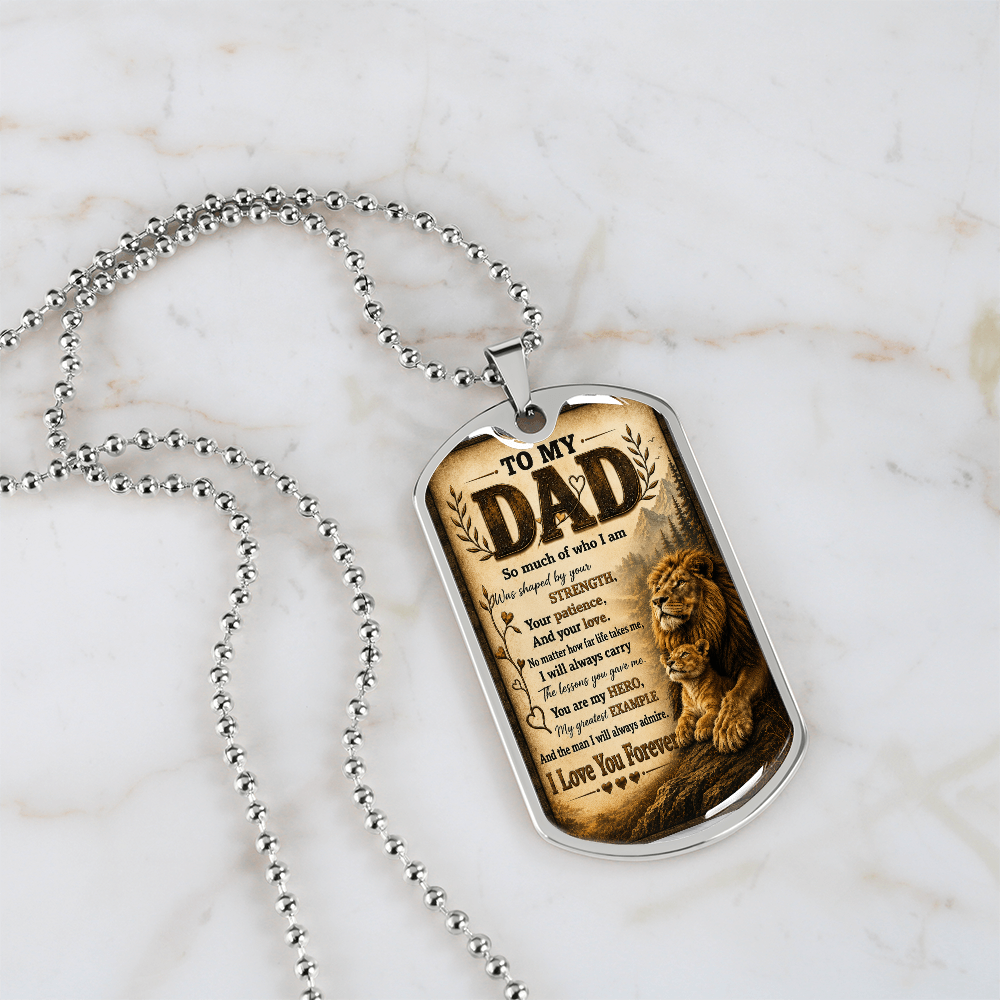 👑Emotional Dad Lion Necklace Gift For Father’s Day 🦁
