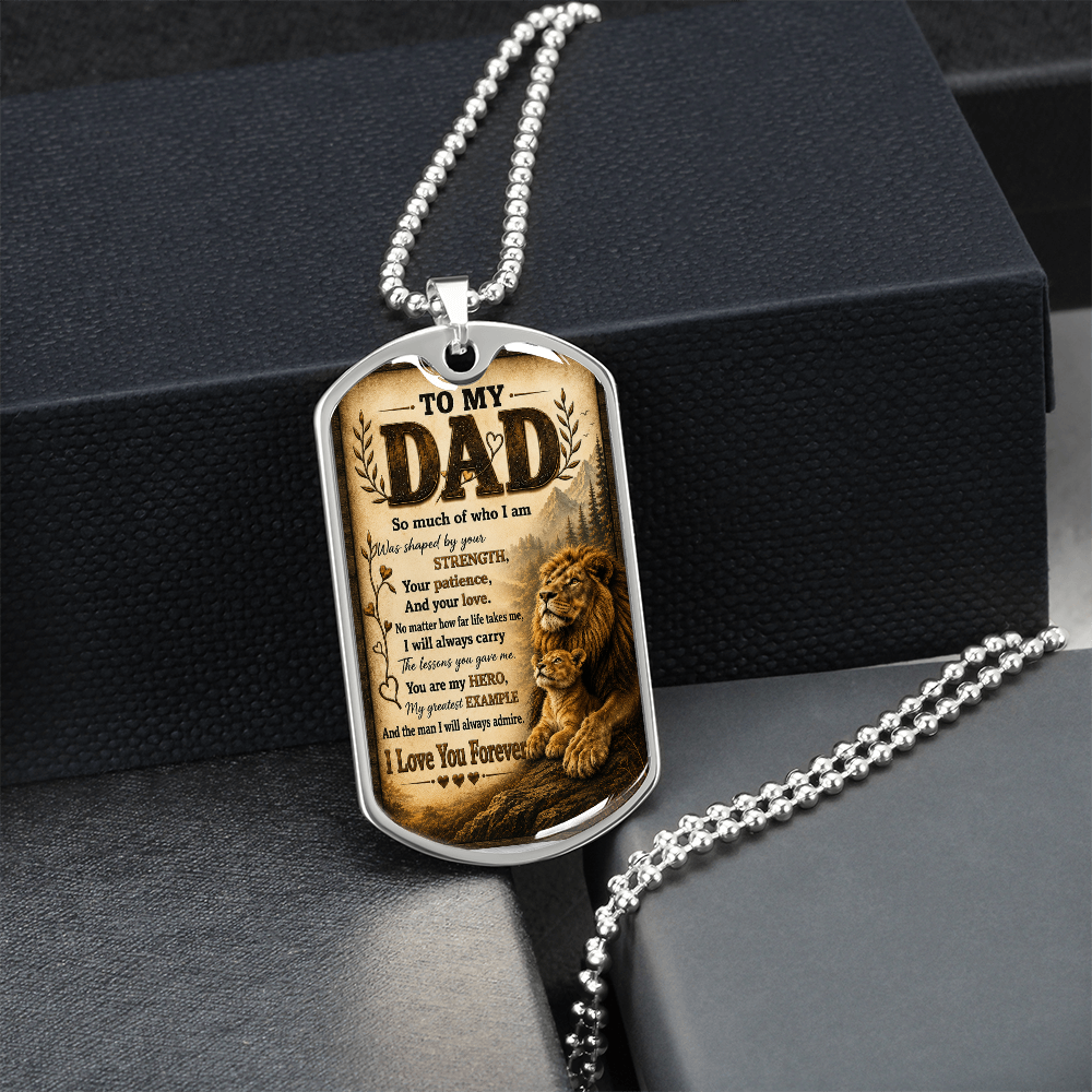 👑Emotional Dad Lion Necklace Gift For Father’s Day 🦁