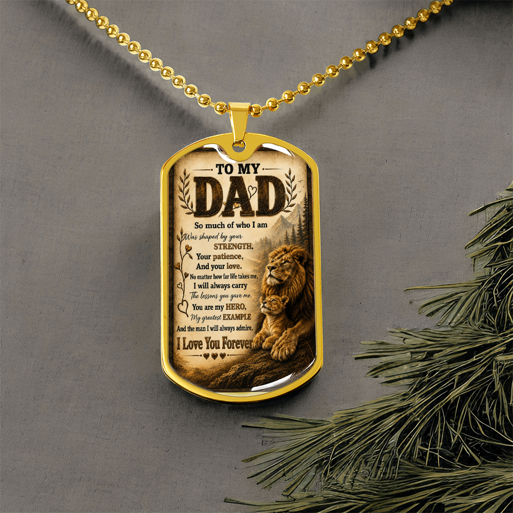 👑Emotional Dad Lion Necklace Gift For Father’s Day 🦁