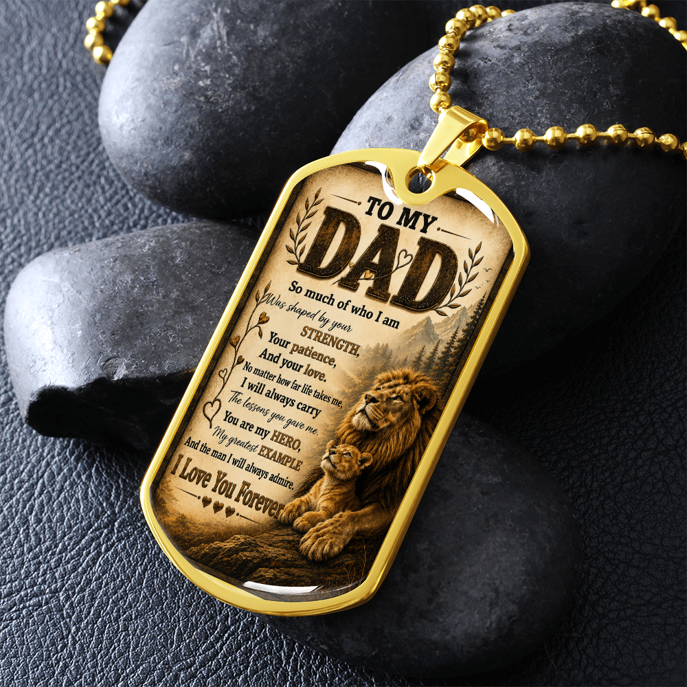 👑Emotional Dad Lion Necklace Gift For Father’s Day 🦁