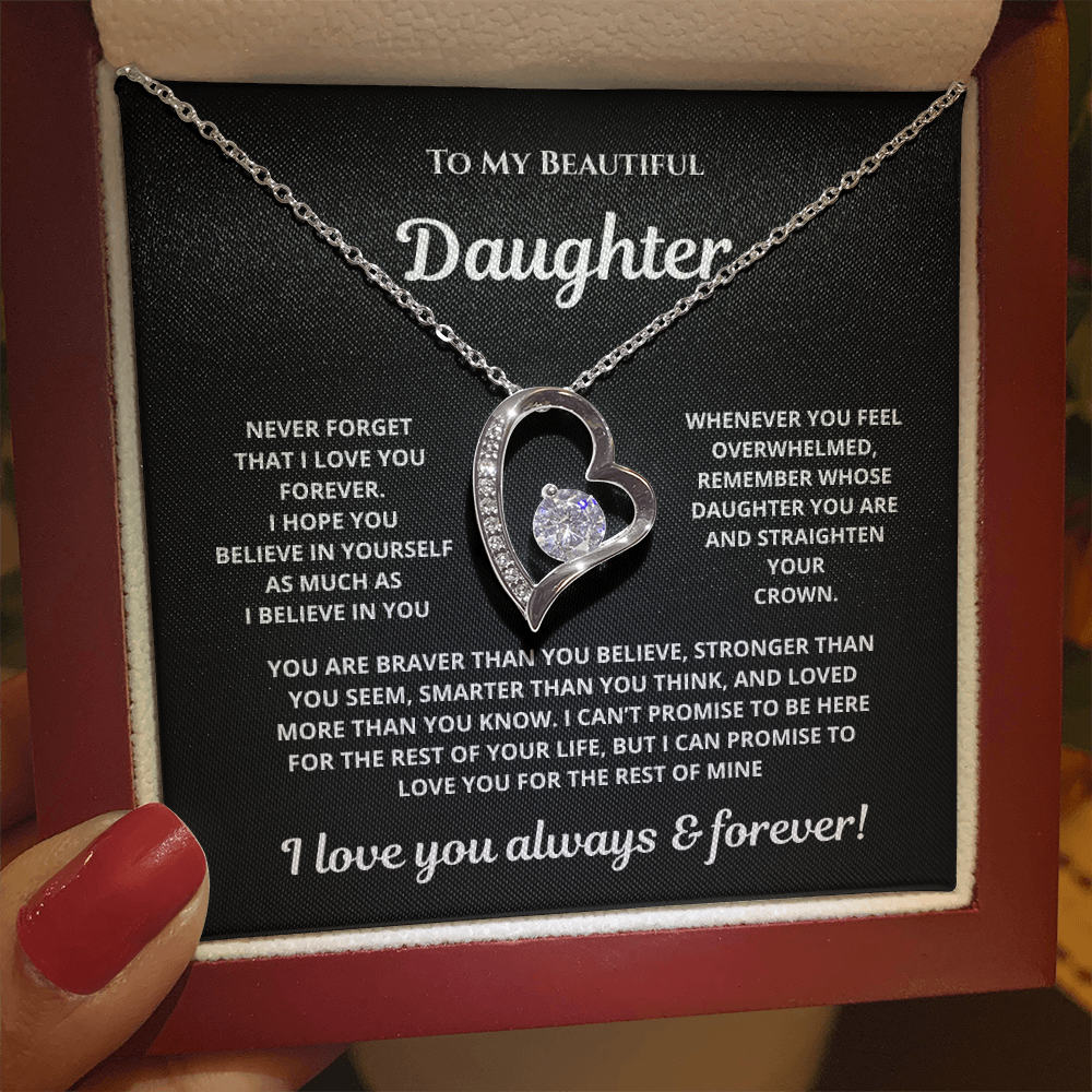 FOREVER LOVE NECKLACE BLACK BACKGROUND