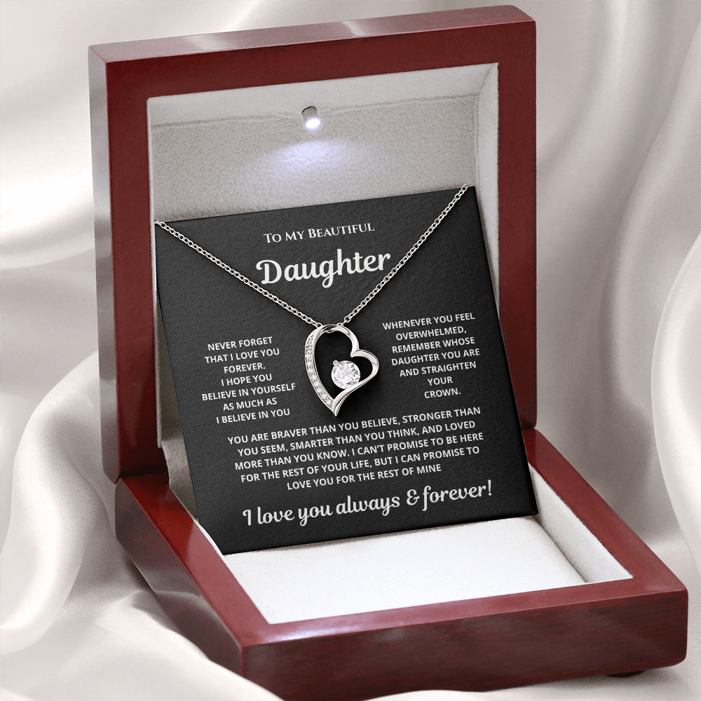 FOREVER LOVE NECKLACE BLACK BACKGROUND