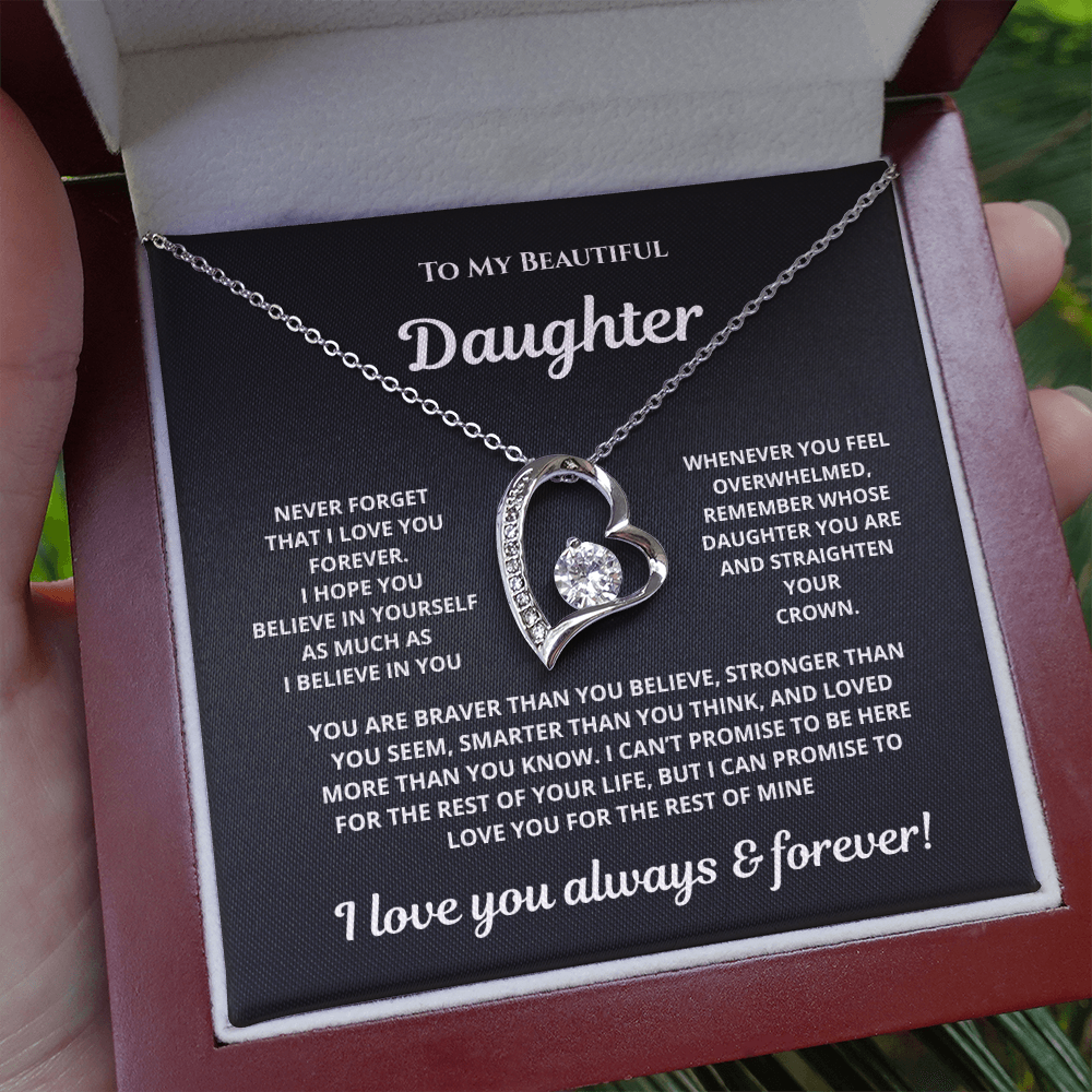 FOREVER LOVE NECKLACE BLACK BACKGROUND