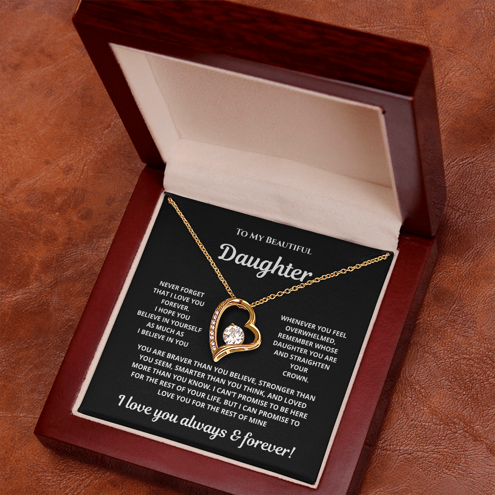 FOREVER LOVE NECKLACE BLACK BACKGROUND