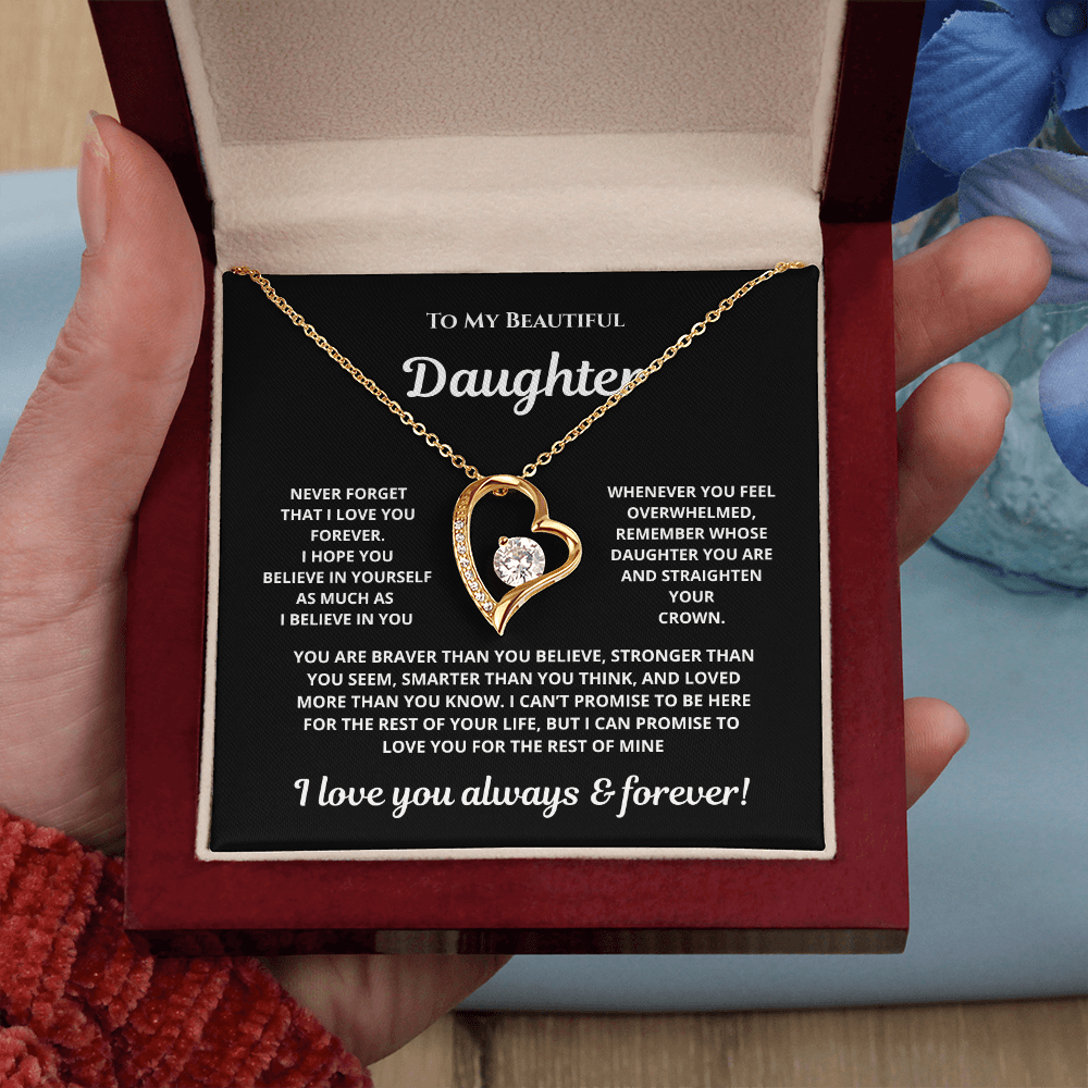FOREVER LOVE NECKLACE BLACK BACKGROUND