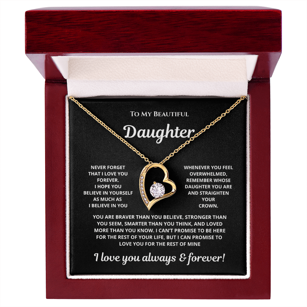 FOREVER LOVE NECKLACE BLACK BACKGROUND