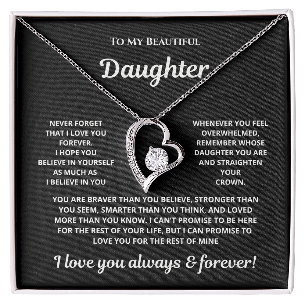 FOREVER LOVE NECKLACE BLACK BACKGROUND