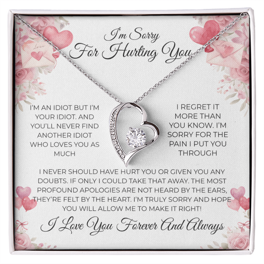 💔 “I’m Sorry” Forever Love Necklace – The Apology She’ll Remember Forever