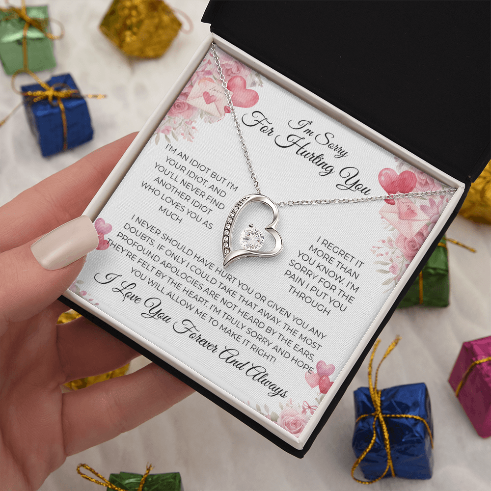 💔 “I’m Sorry” Forever Love Necklace – The Apology She’ll Remember Forever