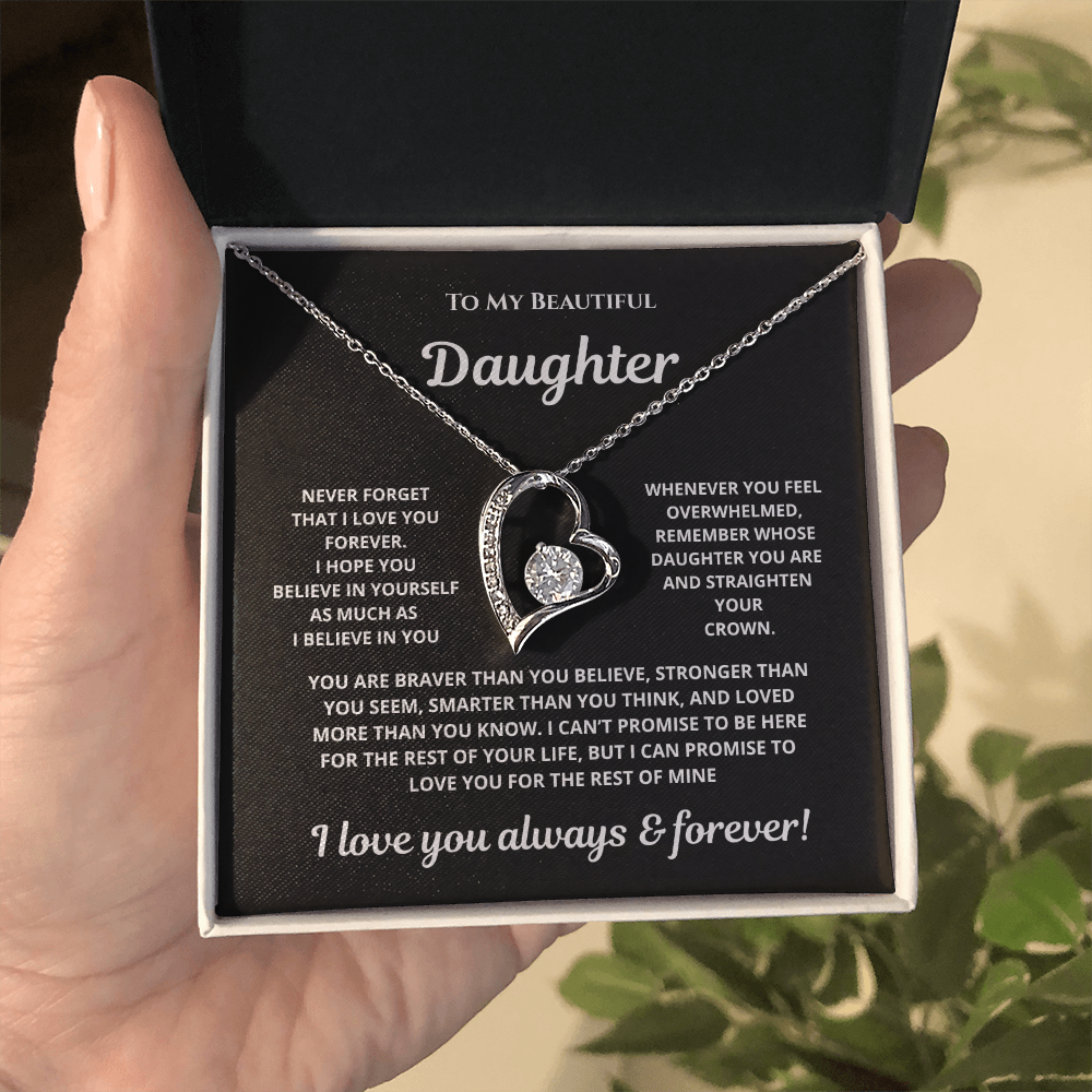 FOREVER LOVE NECKLACE BLACK BACKGROUND