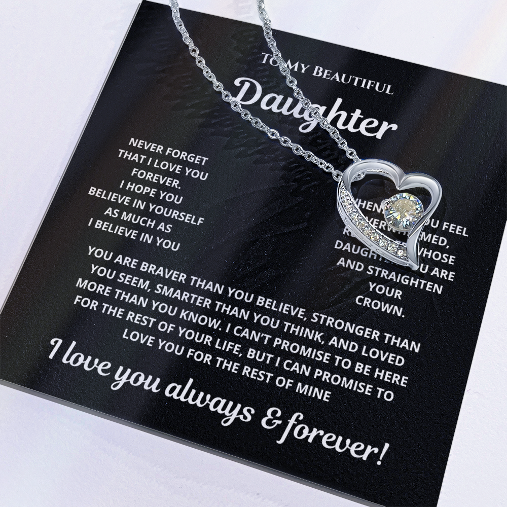 FOREVER LOVE NECKLACE BLACK BACKGROUND