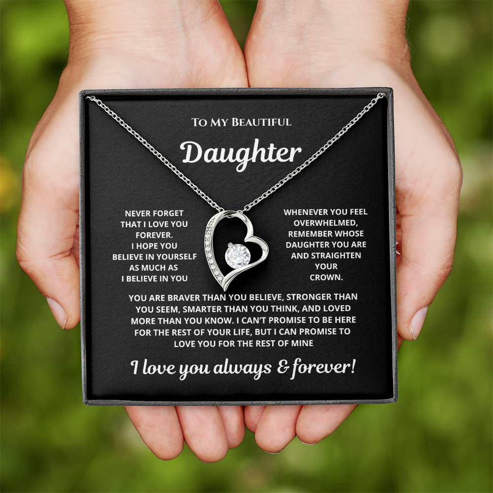 FOREVER LOVE NECKLACE BLACK BACKGROUND