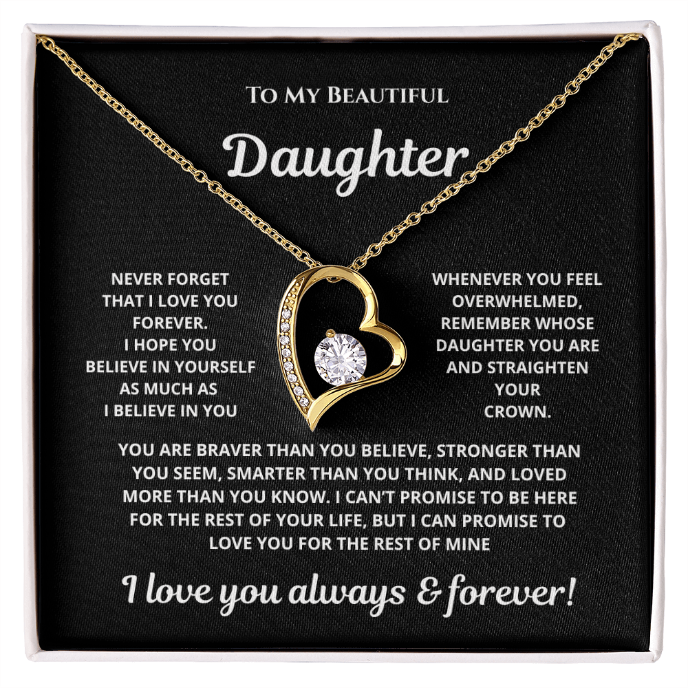 FOREVER LOVE NECKLACE BLACK BACKGROUND